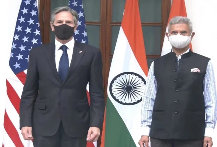 अमेरिकी विदेश मंत्री की एस जयशंकर से मुलाकात:एंटनी ब्लिंकन बोले- कोरोना के दौर में भारत और अमेरिका को मिलकर काम करने की ज्यादा जरूरत