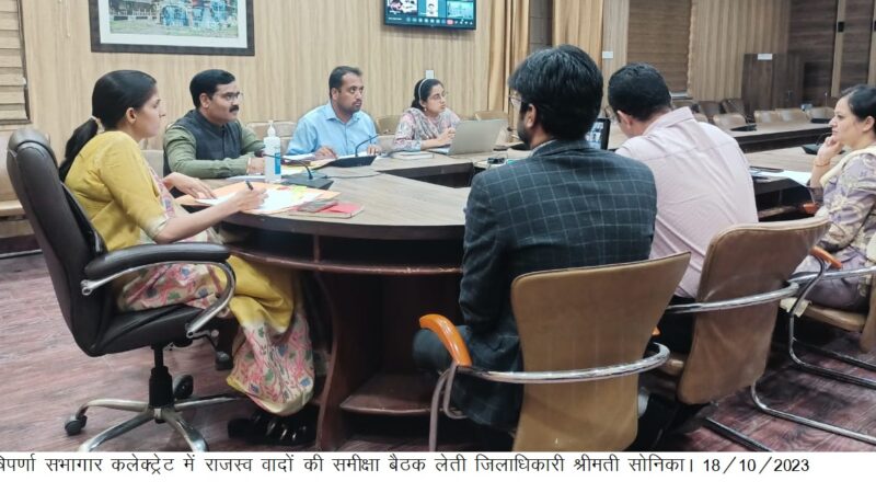 डीएम सोनिका ने की राजस्व वादों की समीक्षा, एसडीएम एवं तहसीलदारों को अभियान चलाकर वाद निस्तारण कार्यों में तेजी लाने के दिए निर्देश