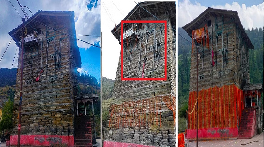 खतरे में मां यमुना के मायके खरसाली में बना पौराणिक शनिधाम, 14वीं शताब्दी में गुजाखुंटी निर्माणशैली से बना है मंदिर