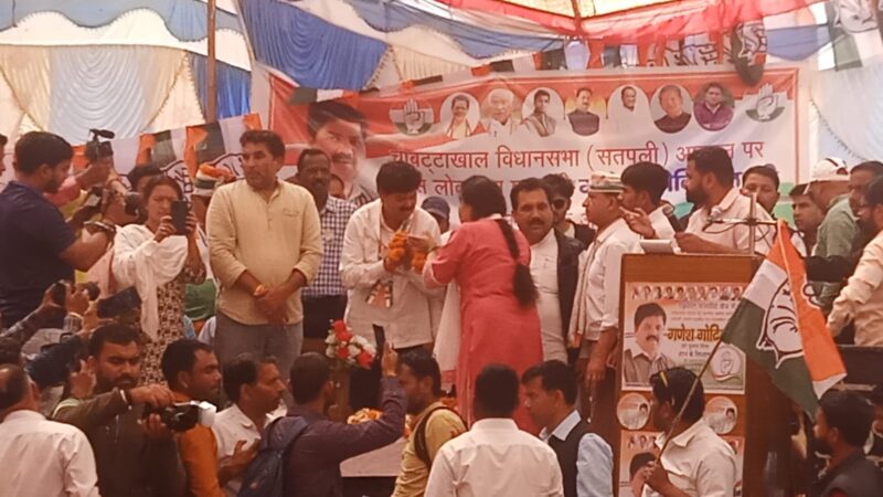 कांगेस प्रत्याशी गणेश गोदियाल की  जनसभा में उमड़ी अपार भीड़