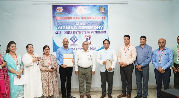 श्री गुरु राम राय विश्वविद्यालय एवं आईआईपी के बीच बहुउद्देशीय शोध एवं अनुसंधान के लिए एमओयू