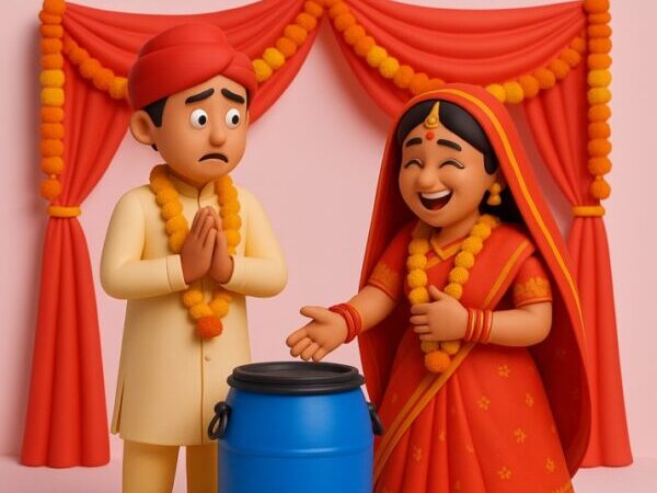 वरमाला से पहले पहुंचा “नीला ड्रम”, दूल्हा घबराया, दुल्हन हंसी में लोटपोट