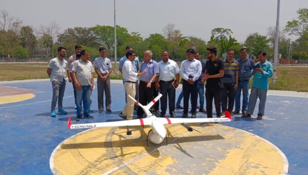 हल्द्वानी मेडिकल कॉलेज से दवाई लेकर कोटाबाग पहुंचा ड्रोन, दूरस्थ क्षेत्रों में ड्रोन के जरिये मेडिकल सामाग्री भेजना हुआ आसान