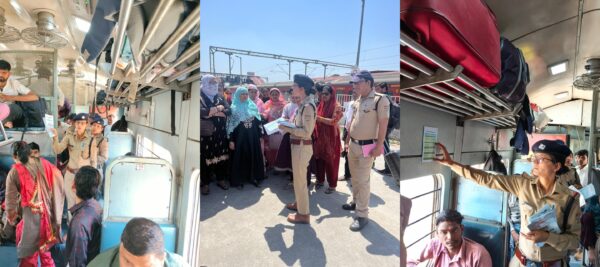 रेलवे स्टेशन देहरादून पर जीआरपी ने चलाया जन जागरूकता अभियान, साइबर व नशे आदि से संबंधित अपराधों के बारे मे किया गया जागरूक, यात्रा के दौरान ट्रेन मे बरती जाने वाली सावधानियों के किये गये पम्पलेट वितरित