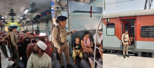 जीआरपी का सराहनीय कदम : ट्रेनों मे एस्कॉर्ट निरंतर जारी, सुरक्षा के दृष्टिगत महिलाओ व बच्चों को दी जा रही जानकारी