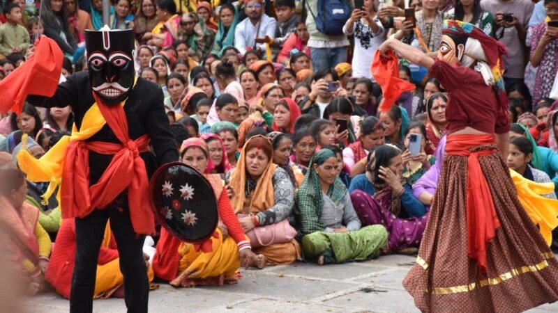 ज्योतिर्मठ के सलुड गांव में विश्व प्रसिद्ध रम्माण मेले का हुआ आयोजन