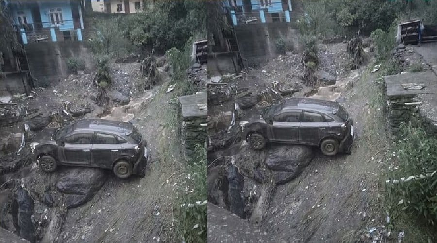 हिमाचल में कुदरत का कहर: बादल फटने से मची तबाही, कई गाड़ियां सतलुज में बहीं, ओलावृष्टि से सेब की फसल तबाह