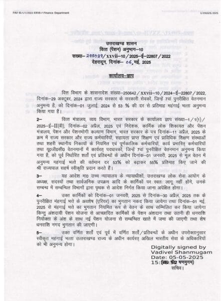 कर्मियों और पेंशनरों के लिए अच्छी खबर, इतना बढ़ा महंगाई भत्ता, इस दिन से मिलेगा लाभ