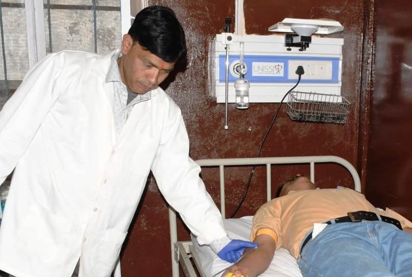 टीएचडीसी में पीपलकोटी में आयोजित किया रक्तदान शिविर