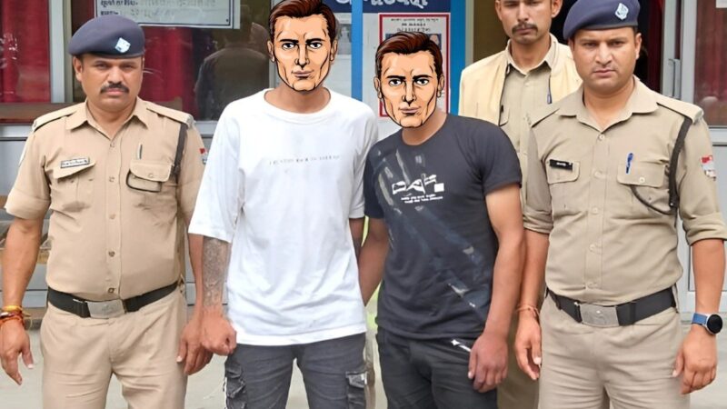 नशे में हंगामा करते दो युवक गिरफ्तार