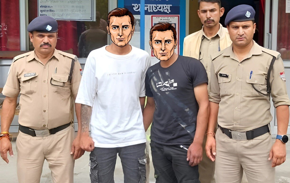 नशे में हंगामा करते दो युवक गिरफ्तार