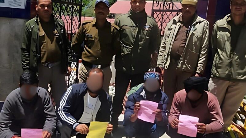 बदरीनाथ में हुड़दंग मचाने पर चार पर कार्रवाई