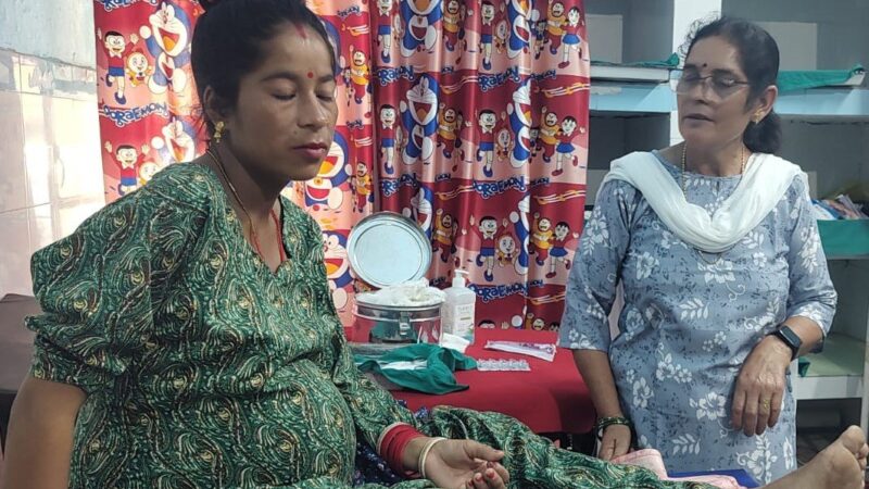 स्वास्थ्य विभाग ने हाई रिस्क गर्भवती महिला का करवाया सुरक्षित संस्थागत प्रसव