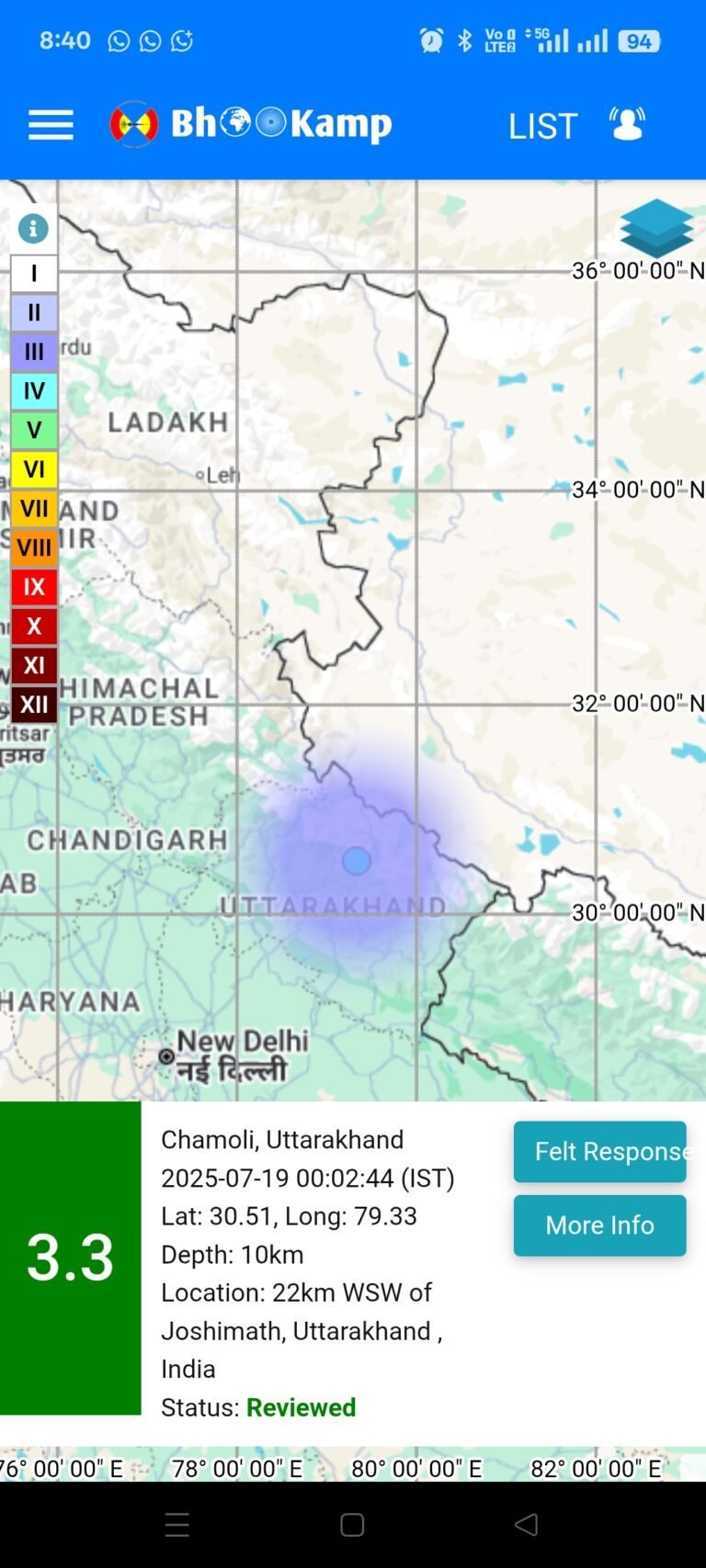 उत्तराखंड में फिर आए भूकंप के झटके, आधी रात को यहां कांपी धरती