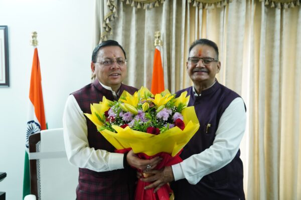 मुख्यमंत्री पुष्कर सिंह धामी को चार वर्ष के कार्यकाल पूर्ण करने पर मंत्री गणेश जोशी ने दी बधाई शुभकामनाएं