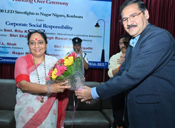 विधानसभा अध्यक्ष ऋतु खण्डूडी भूषण की पहल लाई रंग, कोटद्वार में BEL के सहयोग से रोशन होंगी सड़कें, नगर निगम को मिली 1500 स्ट्रीट लाइट्स