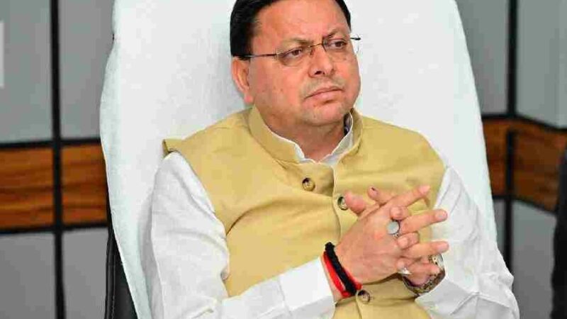 मुख्यमंत्री पुष्कर सिंह धामी आपदा राहत के लिए अपना एक माह का वेतन देंगे