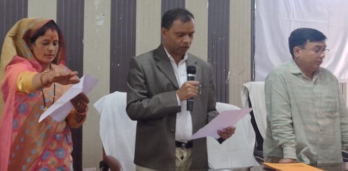 क्षेत्र प्रमुखों ने शपथ लेकर दिलाया विकास का भरोसा