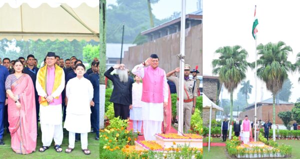 सीएम पुष्कर सिंह धामी ने 79वें स्वतंत्रता दिवस के अवसर पर मुख्यमंत्री आवास में किया ध्वजारोहण