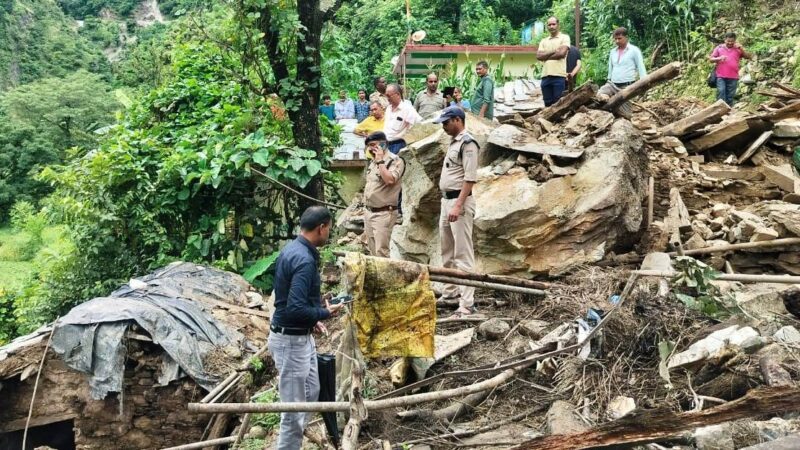 हणज के प्रभावित परिवारों को सुरक्षित स्थान पर शिफ्ट
