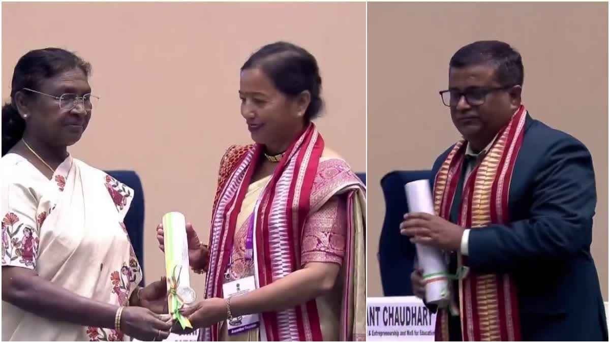 उत्तराखंड के दो शिक्षकों को राष्ट्रपति मुर्मु ने किया सम्मानित