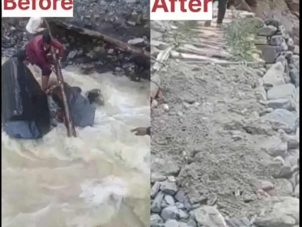 डीएम नितिका खण्डेलवाल के सख्त निर्देशों का असर, निरीक्षण के 48 घंटे के भीतर तैयार हुआ अस्थाई पुल गेंवली, स्थानीय लोगों को मिली बड़ी राहत