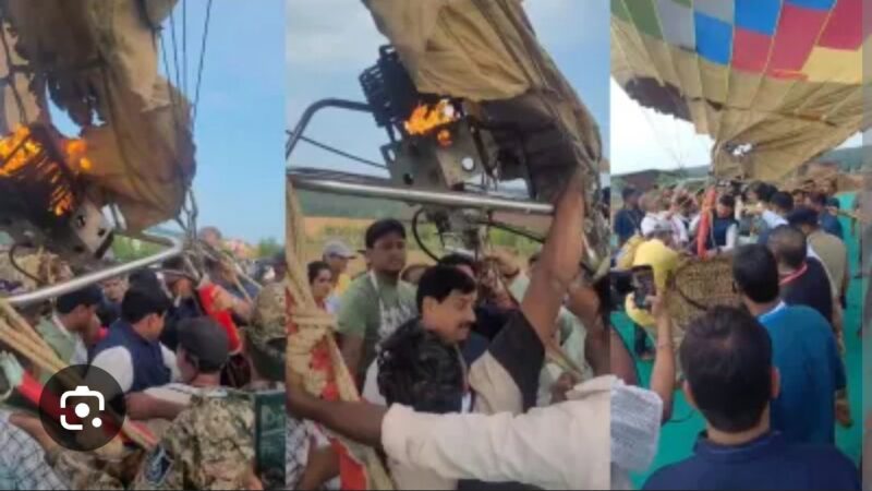 हॉट एयर बैलून में आग लगने से बाल-बाल बचे मुख्यमंत्री मोहन यादव, टला बड़ा हादसा