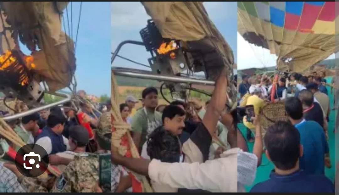 हॉट एयर बैलून में आग लगने से बाल-बाल बचे मुख्यमंत्री मोहन यादव, टला बड़ा हादसा