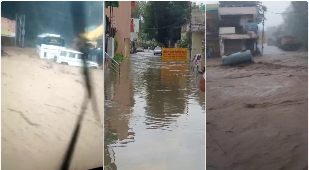 उत्तराखंड में भारी बारिश का कहर, ऋषिकेश में जलसैलाब, यात्री बस फंसी