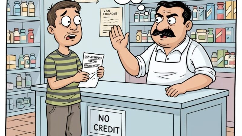 जन औषधी केंद्र से खरीदी लेने पर मेडिकल शॉप से दवा देने से किया इंकार 