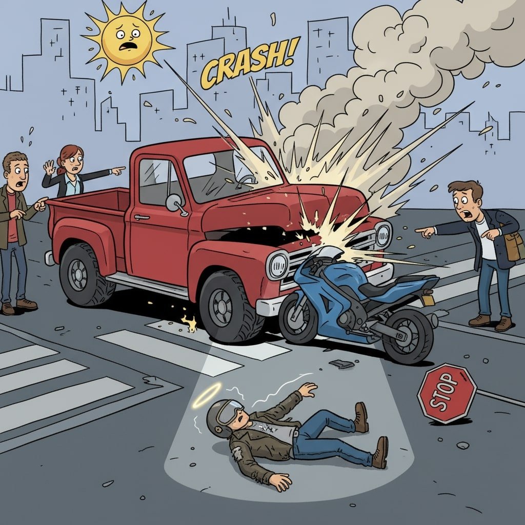 मोटर साइकिल पिकअप भिंडत में एक की मौत