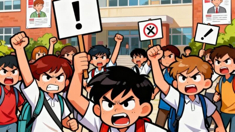 छात्र संघ चुनाव में नियमों की अनदेखी पर भड़के छात्र 