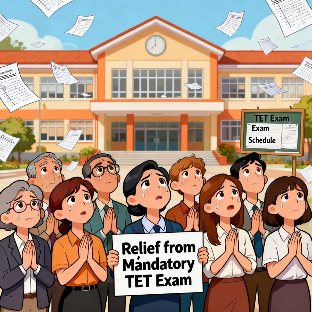 टीईटी परीक्षा की अनिवार्यता में शिक्षकों को राहत की गुहार