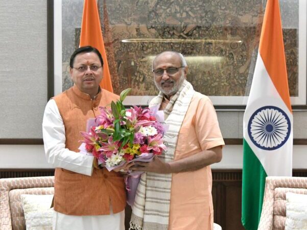 मुख्यमंत्री पुष्कर सिंह धामी ने उपराष्ट्रपति सीपी राधाकृष्णन से की शिष्टाचार भेंट