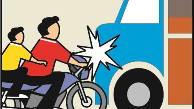 कार व मोटर साइकिल भिडंत में दो की मौत