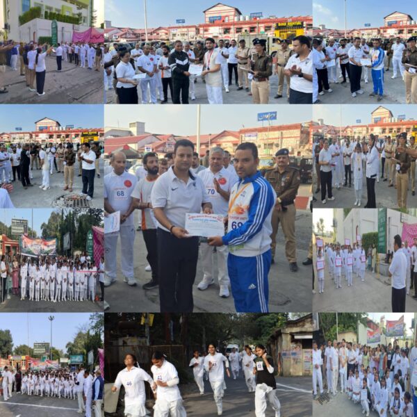 लौह पुरुष सरदार बल्लभ भाई पटेल की 150 वीं जयंती पर थाना जीआरपी देहरादून द्वारा किया गया RUN FOR UNITY का आयोजन