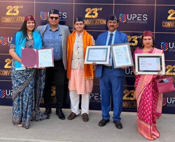 UPES कन्वोकेशन 2025 में उत्तराखंड का परचम – शिखा ध्यानी को इंजीनियरिंग में डायरेक्टर की उपाधि, शशांक ध्यानी को तीन प्रतिष्ठित सम्मान