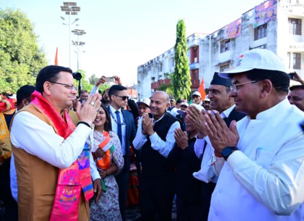 मुख्यमंत्री धामी की टनकपुर में “एकता पदयात्रा”, युवाओं को स्वदेशी व नशा मुक्त भारत के लिए किया प्रेरित