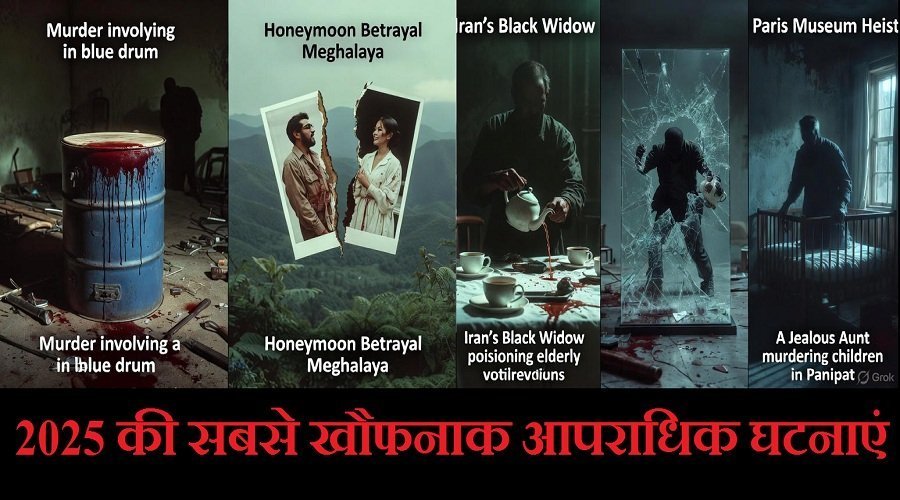 2025 की सबसे खौफनाक आपराधिक घटनाएं : विश्वासघात, हत्या और लूट की दहशत भरी कहानियां