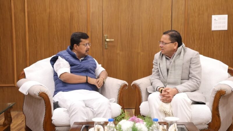 उत्तराखण्ड के मुख्यमंत्री पुष्कर सिंह धामी ने भाजपा के नवनियुक्त राष्ट्रीय कार्यकारी अध्यक्ष नितिन नबीन से शिष्टाचार भेंट की