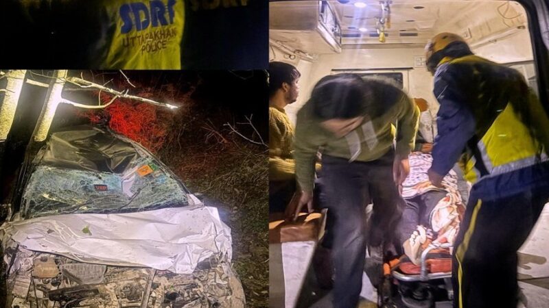 उत्तराखंड में भीषण सड़क हादसा, खाई में गिरी XUV-700, दो की मौत, 06 गंभीर रूप से घायल