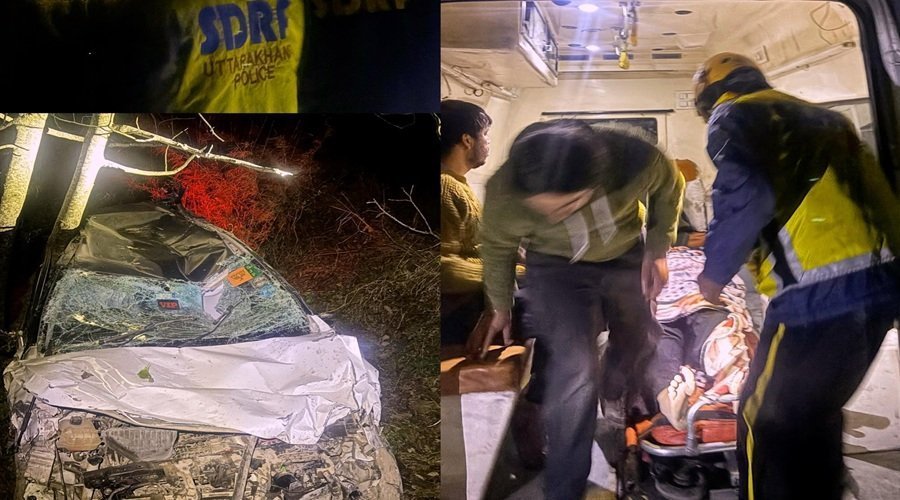 उत्तराखंड में भीषण सड़क हादसा, खाई में गिरी XUV-700, दो की मौत, 06 गंभीर रूप से घायल