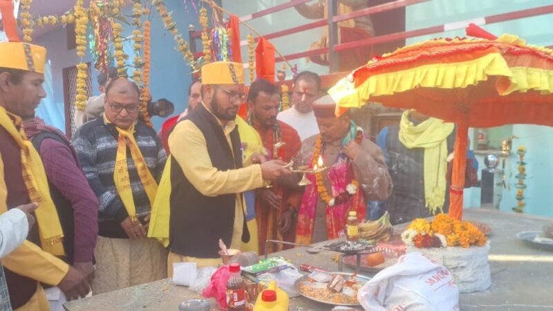 नंदा राजजात मुहूर्त को कांसुवा गांव पहुंची छंतोली