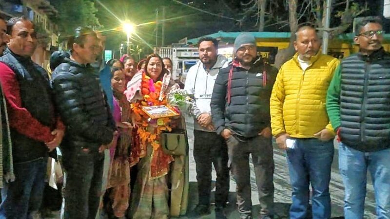 भाजपा प्रदेश महामंत्री हिमानी वैष्णव का भव्य स्वागत