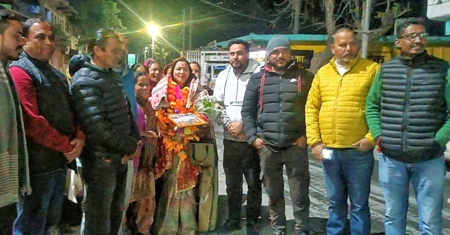 भाजपा प्रदेश महामंत्री हिमानी वैष्णव का भव्य स्वागत