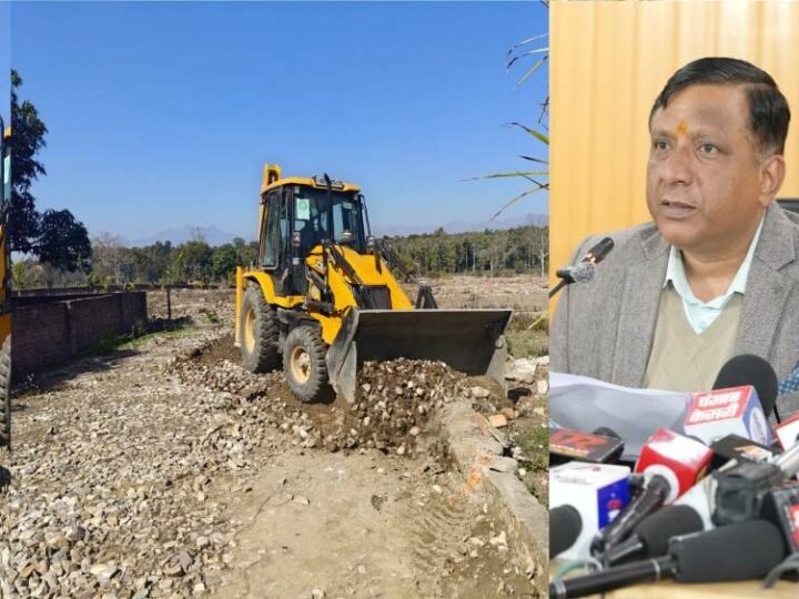मसूरी-देहरादून विकास प्राधिकरण की सख्ती, 125 बीघा भूमि पर की जा रही अवैध प्लॉटिंग पर चला एमडीडीए का बुलडोजर