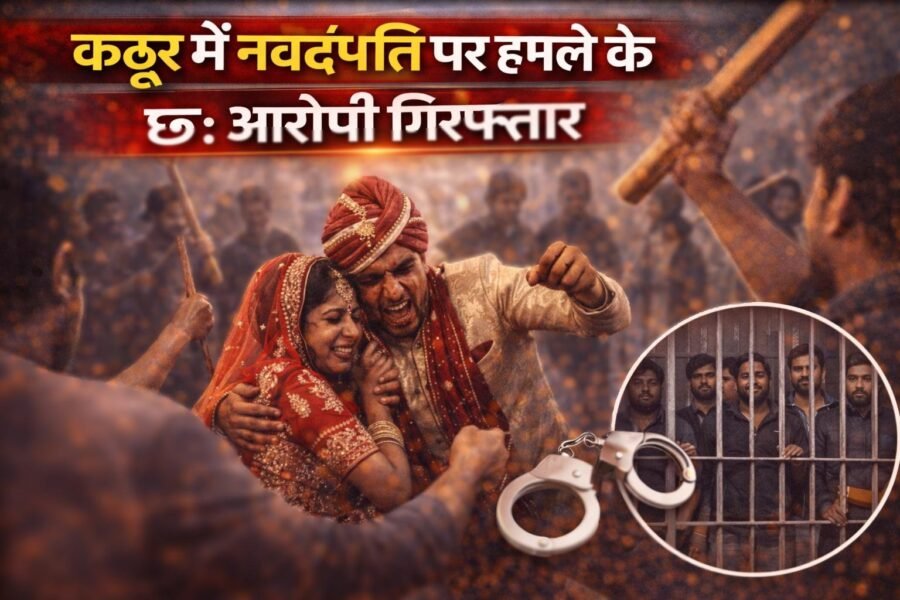 कठूर में नवदंपति पर हमले के 06 आरोपी गिरफ्तार