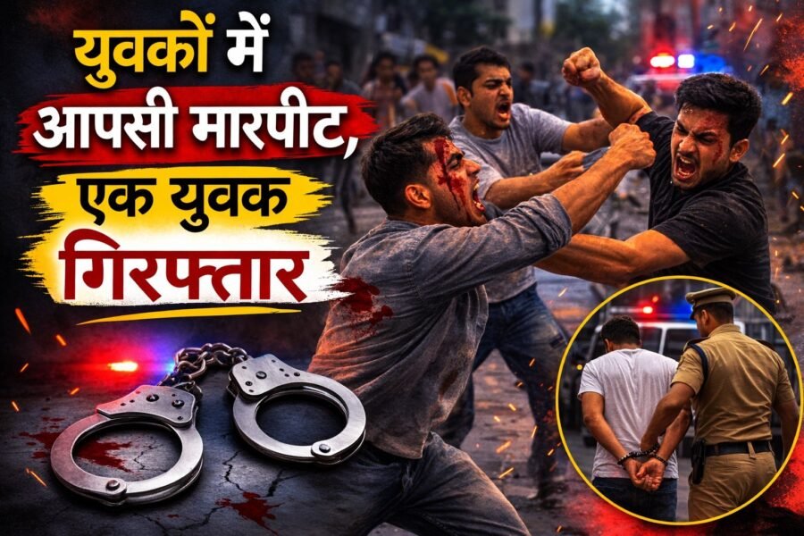 युवकों में आपसी मारपीट, एक युवक गिरफ्तार