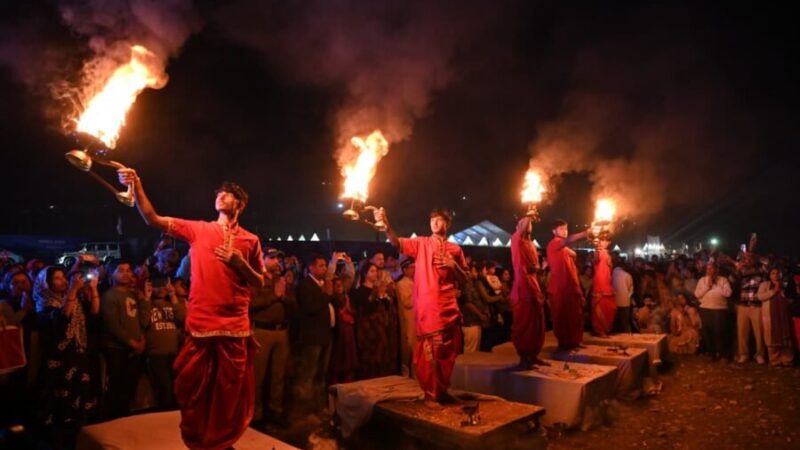 कोटि कॉलोनी में सांस्कृतिक संध्या का भव्य आयोजन, गंगा अवतरण नाट्य मंचन व गंगा आरती ने मोहा मन