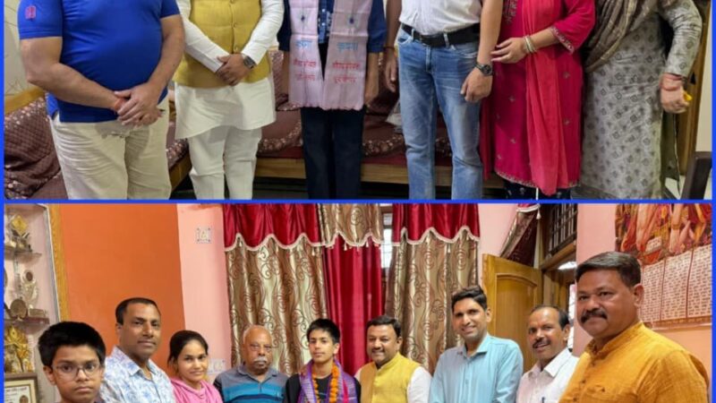 पूर्व मेयर गौरव गोयल ने सीबीएसई बोर्ड परीक्षा में उच्च प्रदर्शन करने पर ईशिका गुप्ता व शिवांश गुप्ता को दी बधाई